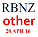 Reserve Bank to increase or reduce OCR by more than 50 basis points on 28 April 2016